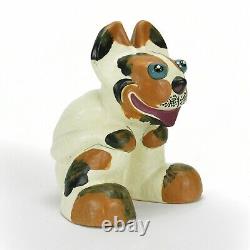 Weller Pottery Garden Ware 10 Pop-Eye dog white with blue eyes Arts & Crafts