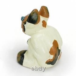 Weller Pottery Garden Ware 10 Pop-Eye dog white with blue eyes Arts & Crafts