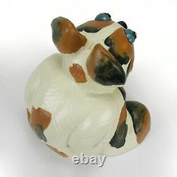 Weller Pottery Garden Ware 10 Pop-Eye dog white with blue eyes Arts & Crafts