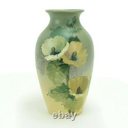 Weller Pottery Hudson line matte green gray 12 Hollyhocks vase Arts & Crafts