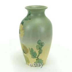 Weller Pottery Hudson line matte green gray 12 Hollyhocks vase Arts & Crafts