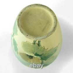 Weller Pottery Hudson line matte green gray 12 Hollyhocks vase Arts & Crafts