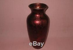 Weller Pottery Large Bronze Ware Iridescent Vase American Arts & Crafts 15 3/4