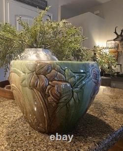 Weller Pottery Large Etna Jardiniere Planter Majolica 9 diameter 1906
