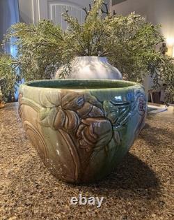 Weller Pottery Large Etna Jardiniere Planter Majolica 9 diameter 1906