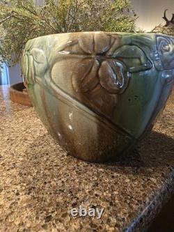 Weller Pottery Large Etna Jardiniere Planter Majolica 9 diameter 1906