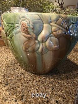 Weller Pottery Large Etna Jardiniere Planter Majolica 9 diameter 1906