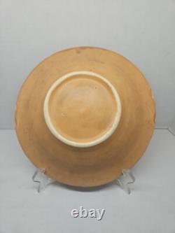 Weller Pottery Marvo Palm Tree1920's Matte Green & Terra Cotta Console Bowl 10.5