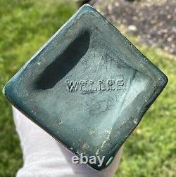 Weller Pottery Matte Green Arts & Crafts Vase 10 Circa 1910 Marked