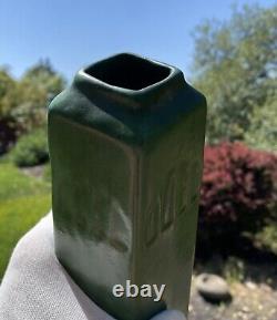 Weller Pottery Matte Green Arts & Crafts Vase 10 Circa 1910 Marked