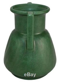 Weller Pottery Matte Green Arts and Crafts Handled Ceramic Vase
