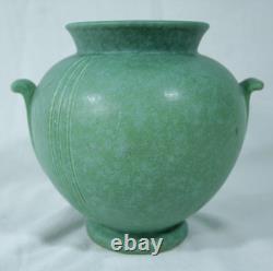 Weller Pottery Matte Green Velva Vase Floral Jardiniere Urn Ceramic Vintage