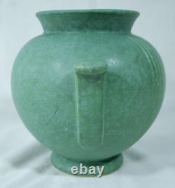 Weller Pottery Matte Green Velva Vase Floral Jardiniere Urn Ceramic Vintage