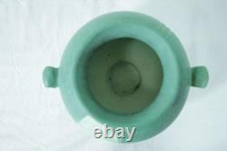 Weller Pottery Matte Green Velva Vase Floral Jardiniere Urn Ceramic Vintage