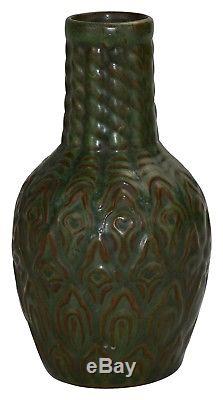 Weller Pottery Orris Matte Green Arts and Crafts Bottle Vase