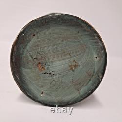 Weller Pottery Orris Matte Green Vase 1915 Arts & Crafts Relief Floral Design