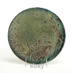 Weller Pottery Sicard 10.5 plate iridescent luster rococo daisy Arts & Crafts