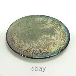 Weller Pottery Sicard 10.5 plate iridescent luster rococo daisy Arts & Crafts