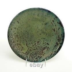Weller Pottery Sicard 10.5 plate iridescent luster rococo daisy Arts & Crafts