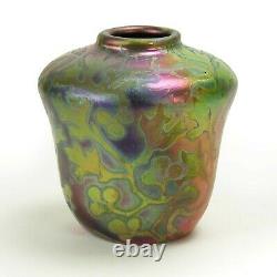 Weller Pottery Sicard 4 gourd iridescent luster vine & berry vase Arts & Crafts