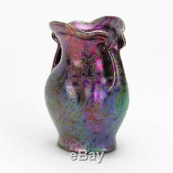 Weller Pottery Sicard 8.75 iridescent luster handled floral vase Arts & Crafts