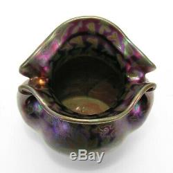 Weller Pottery Sicard 8.75 iridescent luster handled floral vase Arts & Crafts