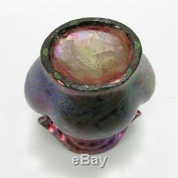 Weller Pottery Sicard 8.75 iridescent luster handled floral vase Arts & Crafts