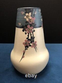 Weller Pottery Vase Matte Arts and Crafts Hand Painted Cherry Blossoms