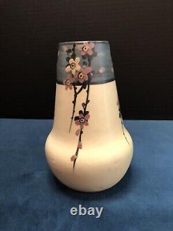 Weller Pottery Vase Matte Arts and Crafts Hand Painted Cherry Blossoms