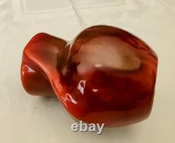 Weller Rarer Unique Oxblood Flambe Glaze early 20's, cabinet vase fins w-a twist