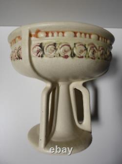 Weller Roma Tri-Footed Bowl Comport Dish Old Arts and Crafts Pottery Vase