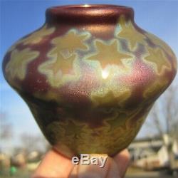 Weller Sicard Antique Pottery Arts Crafts 1902-07 Starry Night Cabinet Mini Vase