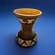 Weller Souevo 1910s Vintage Art Pottery Hand Carved Native American Design Vase