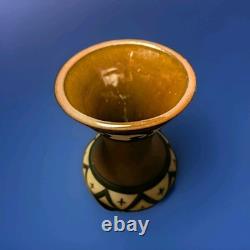 Weller Souevo 1910s Vintage Art Pottery Hand Carved Native American Design Vase