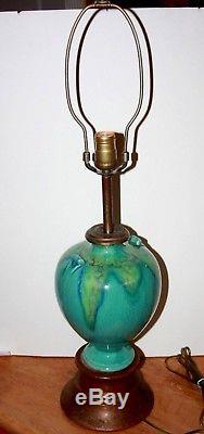 Weller Turkis Arts & Crafts Pottery Table Lamp 1920's Arts Crafts Mission Style