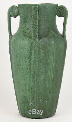 Wheatley 12 Fiddlehead Arts And Crafts Matte Green Vase Grueby Style