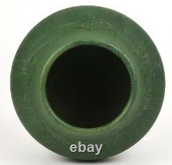 Wheatley Pottery Company Matte Green Arts And Crafts 4 Tall Squat Vase