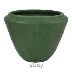 Wheatley c1920s Antique Arts And Crafts Pottery Matte Green Ceramic Planter Vase