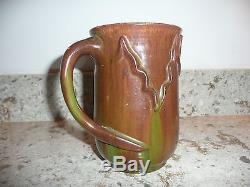 William J. Walley Pottery Arts & Crafts Movement Mug / vase Pixie / face WJW