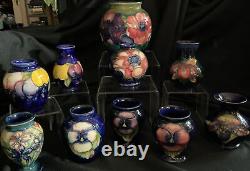 William Moorcroft Anemone 5 Ball Vase British Art Pottery Arts & Crafts EUC