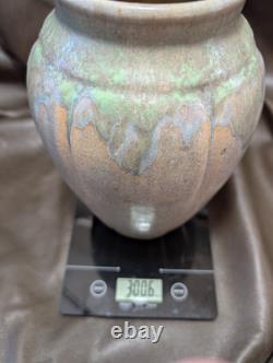 Zanesville Arts&Crafts Pottery Vase 795 Gourd Form, Amazing Green Glaze, 8 1/2
