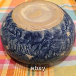 Zanesville Peters & Reed Arts & Crafts Landsun Bowl Matte Blue Grey Glaze 7.7