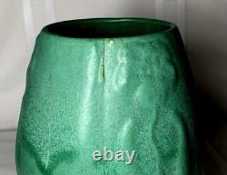 Zanesville Pottery, Arts & Crafts Floral Vase, Deep Matte Green, Nice