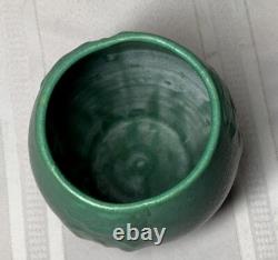 Zanesville Pottery, Arts & Crafts Floral Vase, Deep Matte Green, Nice