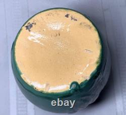 Zanesville Pottery, Arts & Crafts Floral Vase, Deep Matte Green, Nice