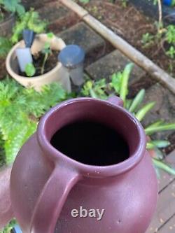 Zanesville Pottery Arts Crafts Matte Hand Thrown Olive Oil Jar Vase mulberry FS