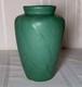 Zanesville Pottery, Arts & Crafts Tobacco Leaf Vase, Deep Matte Green, Nice