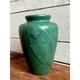 Zanesville Pottery Arts And Crafts Tobacco Leaf Stoneware Vase Matte Green Glaze