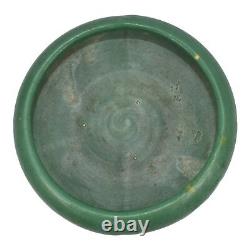 Zanesville Stoneware 1920s Vintage Arts And Craft Pottery Matte Green Bowl