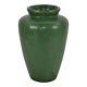 Zanesville Stoneware 1930s Arts And Crafts Pottery Matte Green Leaf Vase 102